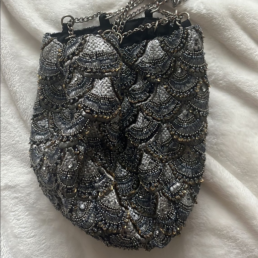 Super cute beaded bag from zara. Bought in Japan! Can fit everything !!